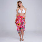 Pia Rossini Copacabana Pink Floral Print Sarong - SKRF