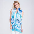 Pia Rossini Noa Blue Wave Print Scarf - SKRF