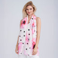 Pia Rossini Safia Pink Floral Polka Dot Print Scarf - SKRF