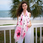 Pia Rossini Safia Pink Floral Polka Dot Print Scarf - SKRF