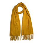 Plain Pashmina Mustard Yellow Shawl Wrap - SKRF Shop