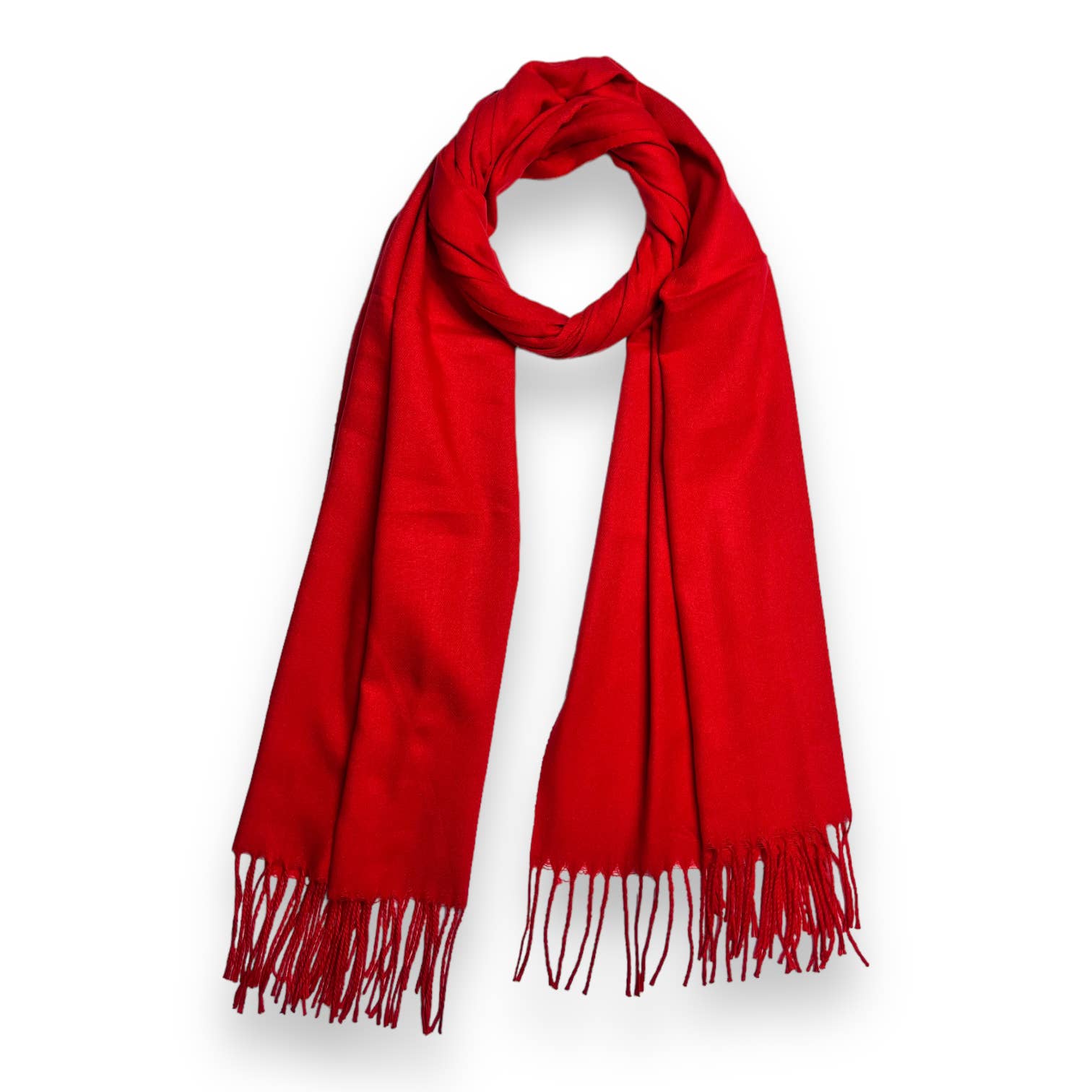 Plain Pashmina Red Shawl Wrap - SKRF Shop