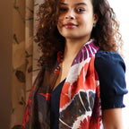 Poppy Print Scarf Recycled Red Mix - SKRF