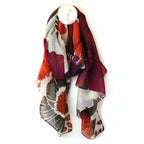 Poppy Print Scarf Recycled Red Mix - SKRF