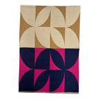 Retro Print Cashmere Blend Winter Scarf Hot Pink - SKRF