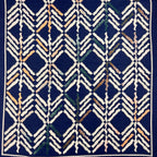 Reversible Arrow Print Wool Blend Winter Scarf Navy - SKRF