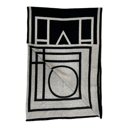Reversible Geometric Print Cashmere Mix Winter Scarf - SKRF