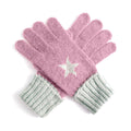 Star Knit Gloves Pink & Grey - SKRF