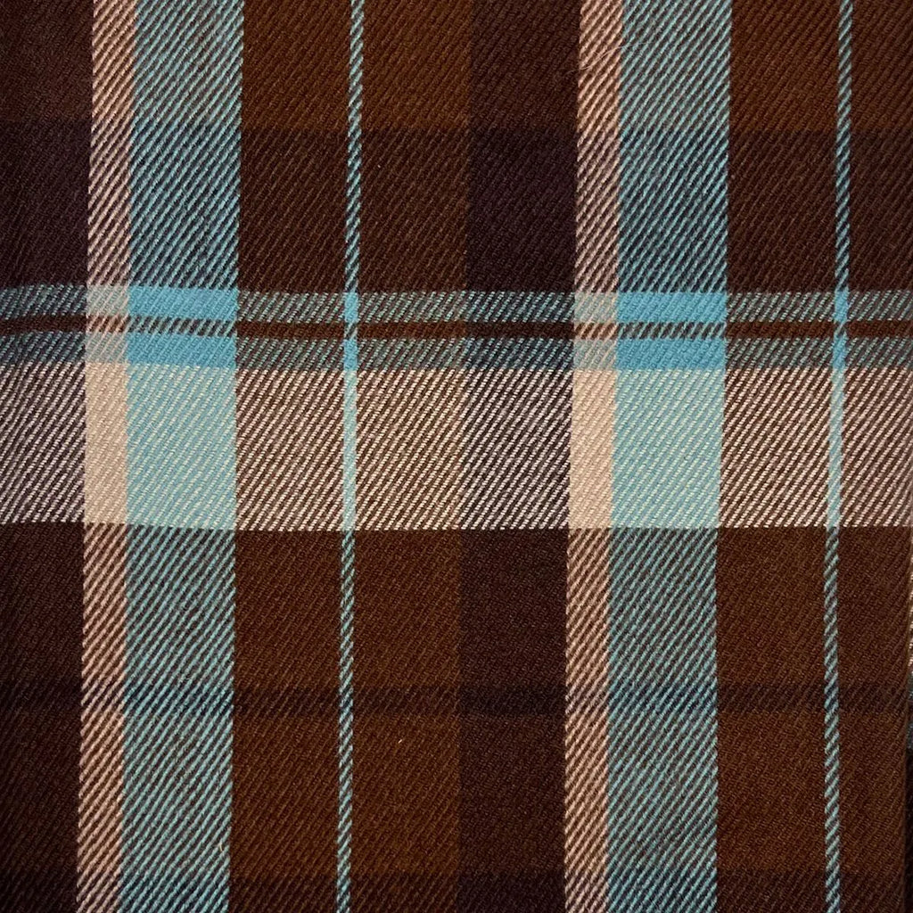 Tartan Winter Scarf With Tassle Ends Brown - SKRF