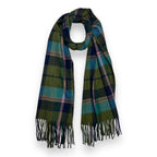 Tartan Winter Scarf With Tassle Ends Green - SKRF
