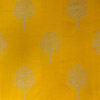 Tree Print Reversible Cashmere Mix Winter Scarf Mustard Yellow - SKRF